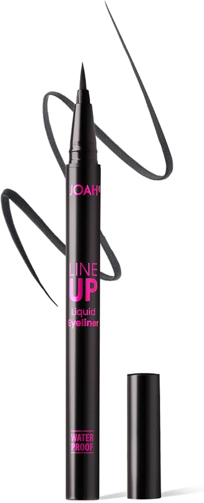 Delineador de ojos - JOAH Line Up Liquid Eyeliner (Blackest Black, Waterproof)