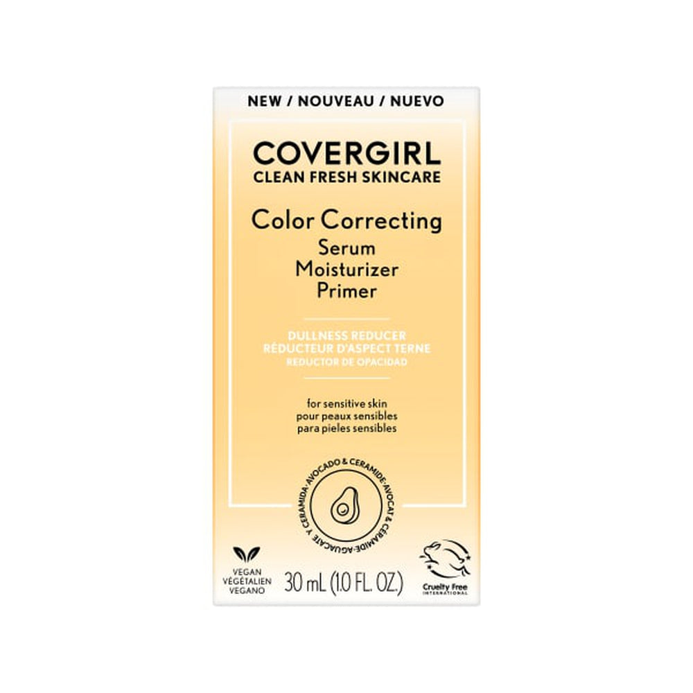 Primer - CoverGirl Clean Fresh Color Correcting Serum Moisturizer Primer - 120 Dullness Reducer for Medium Skin Tones
