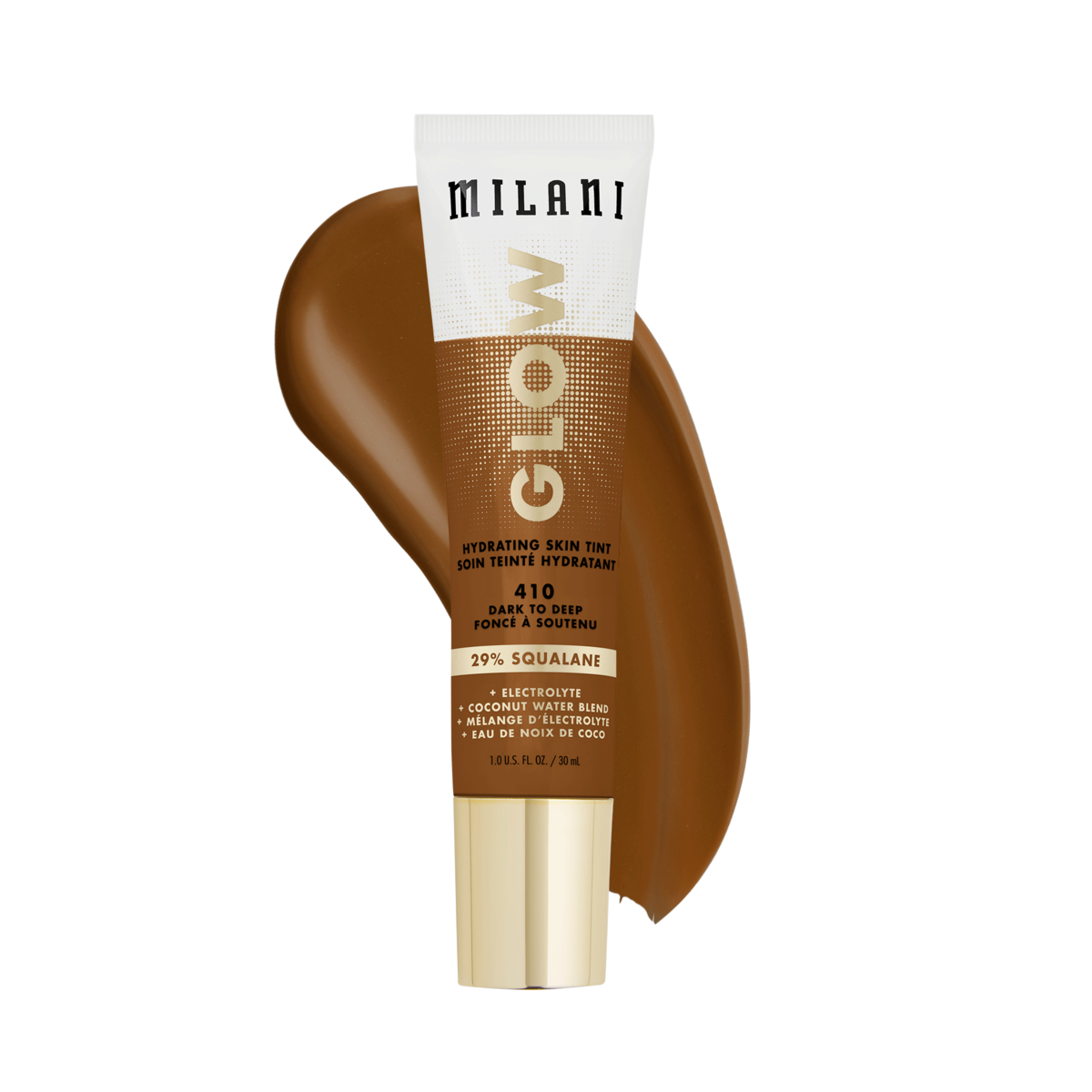 Base - Milani Glow Hydrating Skin Tint (410 Dark to Deep)
