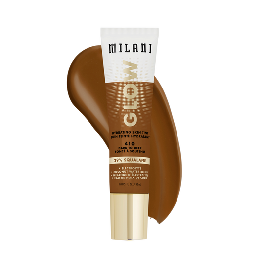 Base - Milani Glow Hydrating Skin Tint (410 Dark to Deep)