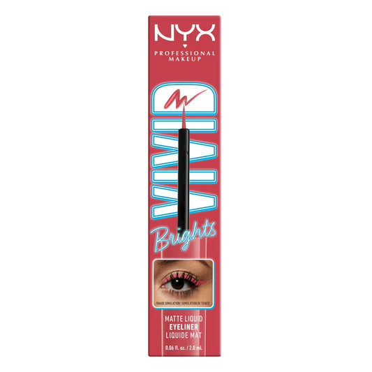 Delineador de ojos - NYX Vivid Brights Matte Liquid Eyeliner
