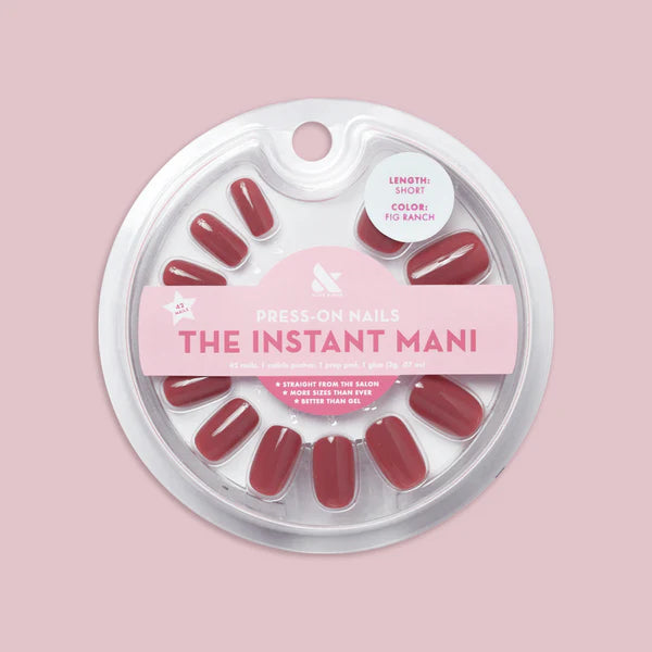Uñas - The Instant Mani Press-On Nails (Fig Ranch, Short)